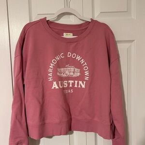Anthropologie Maeve Mauve Austin Graphic Sweatshirt